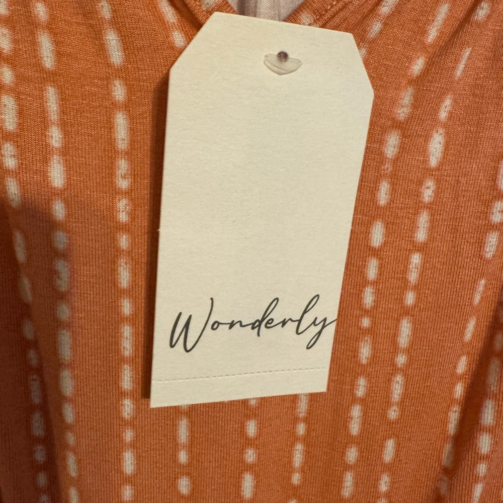 NWT WONDERLY PRINT SLEEVELESS TAN TOP SPRING/SUMMER  2X/PETITE     #CL - Picture 7 of 8